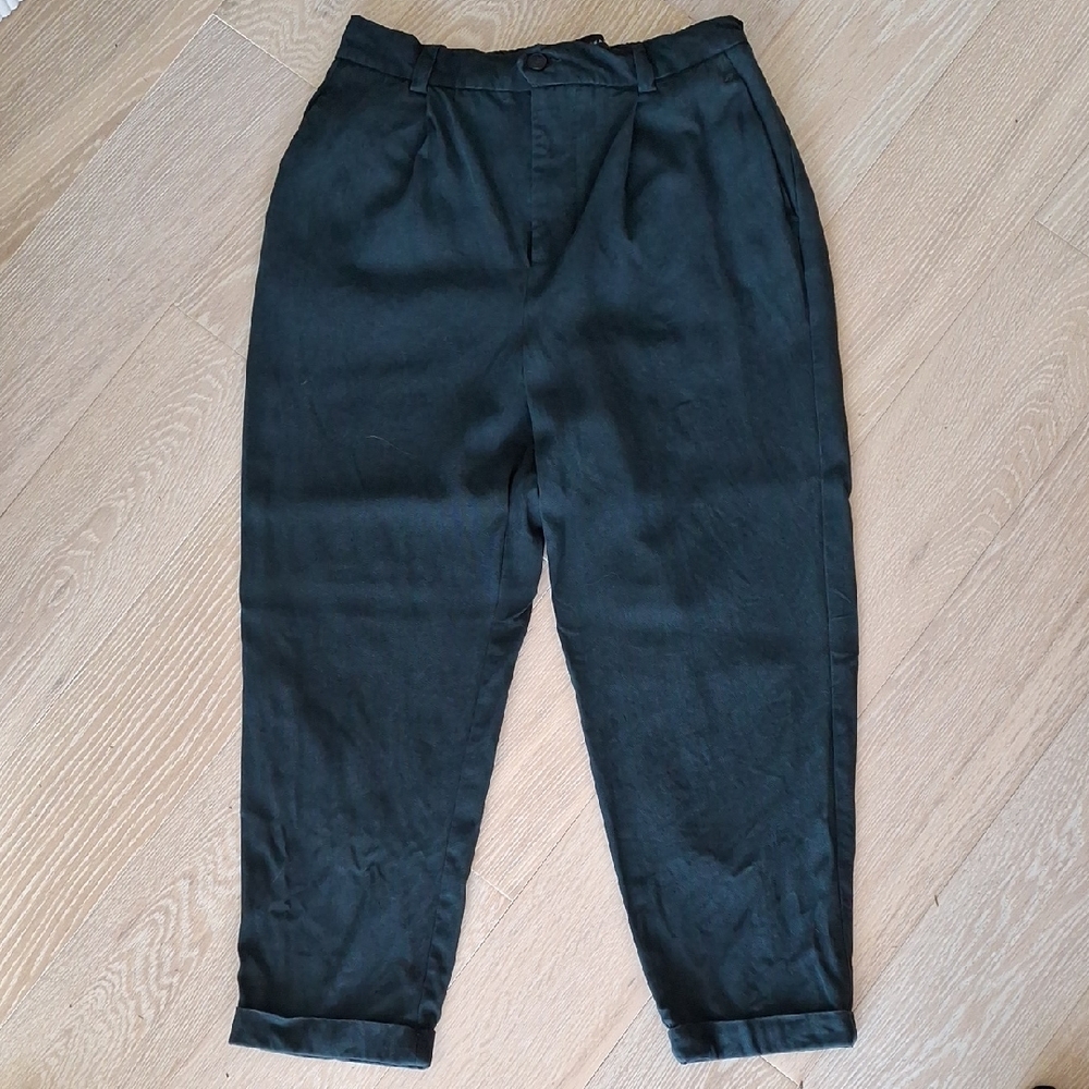 Zara Deep Green Capris - XS